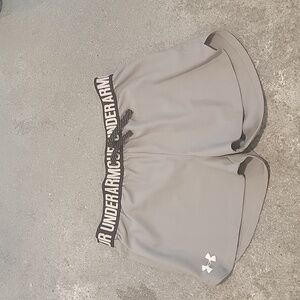 Girls Grey Under Armour Loose Shorts